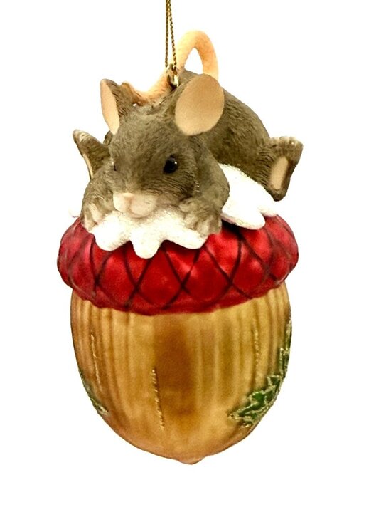 Fitz & Floyd Charming Tails Glass Ornament Nutty For The Holidays - Picture 4 of 8